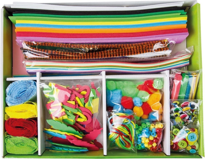 Lena Creatief | Jumbo Knutselkoffer | Groen | 800 onderdelen | 5+ - Kleine Eland