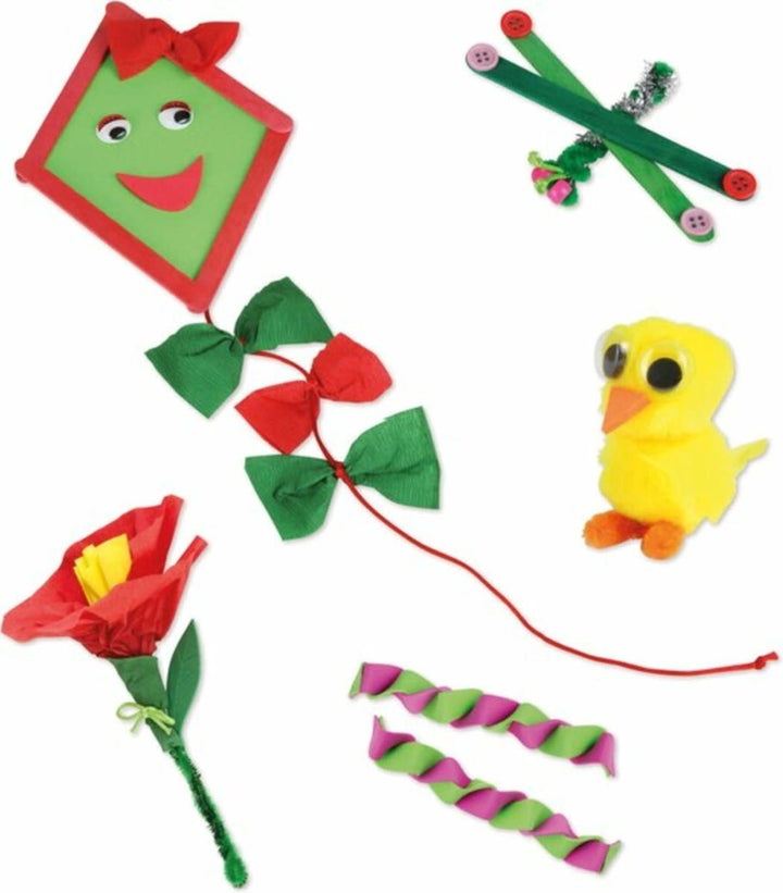 Lena Creatief | Jumbo Knutselkoffer | Groen | 800 onderdelen | 5+ - Kleine Eland