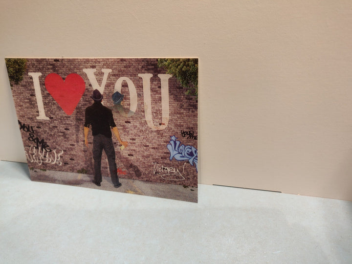 Lenticulaire Kaart Bewegend | Graffiti | I love you - Kleine Eland