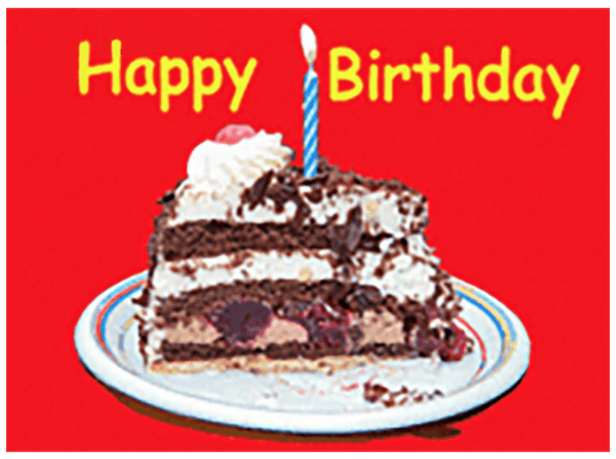 Lenticulaire Kaart Bewegend | Happy Birthday | Taart - Kleine Eland