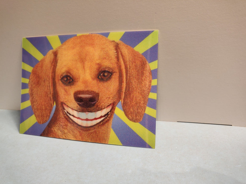 Lenticulaire Kaart Bewegend | Lachende Hond met Twinkelend Oog - Kleine Eland