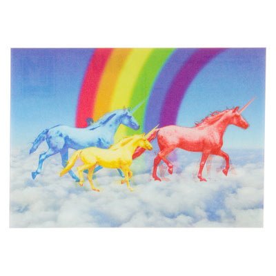 Lenticulaire Kaart Bewegend | Regenboog Eenhoorns - Kleine Eland