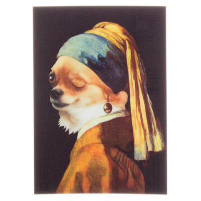Lenticulaire Kaart Bewegend | Vermeer | Hond met de Parel | Knipoog - Kleine Eland