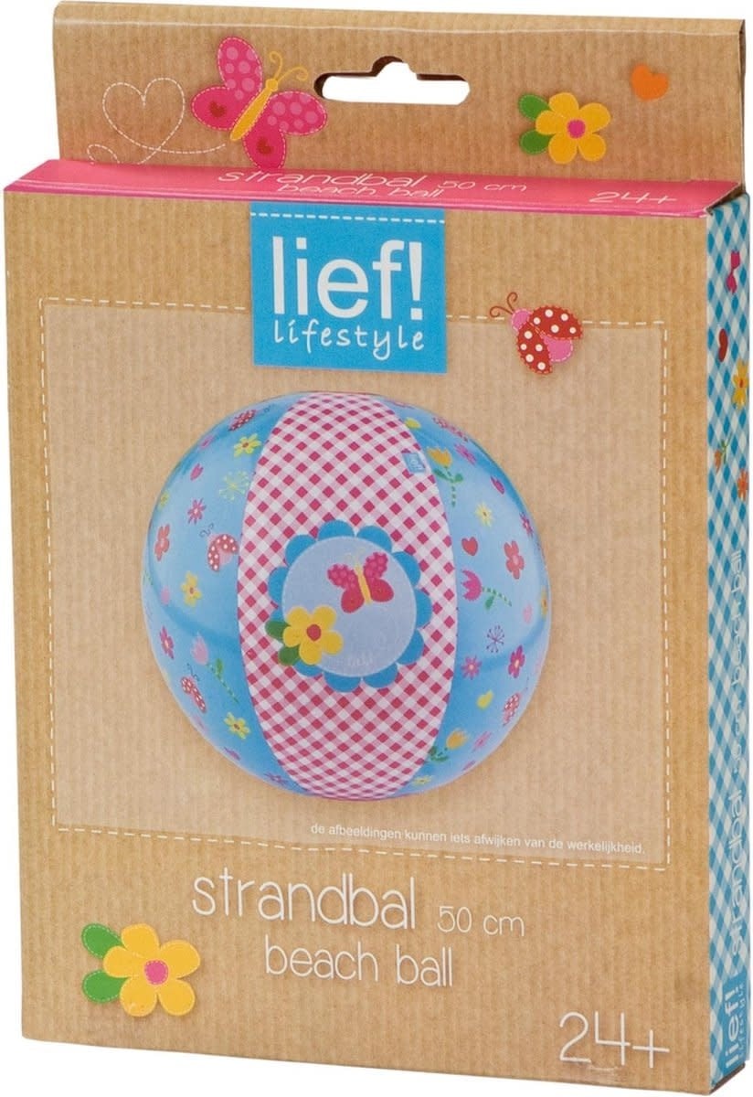 Lief! | Strandbal | 45 cm | Roze | 2+ - Kleine Eland