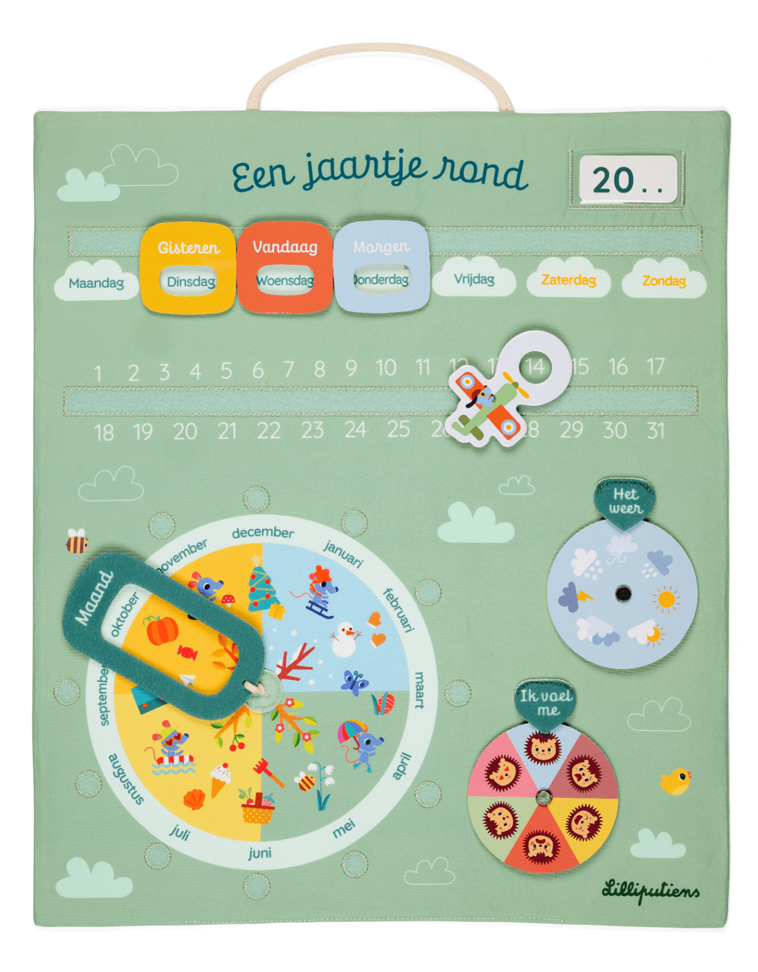 Lilliputiens | Kalender | Een jaartje rond | 38 x 45 cm | 3+ - Kleine Eland