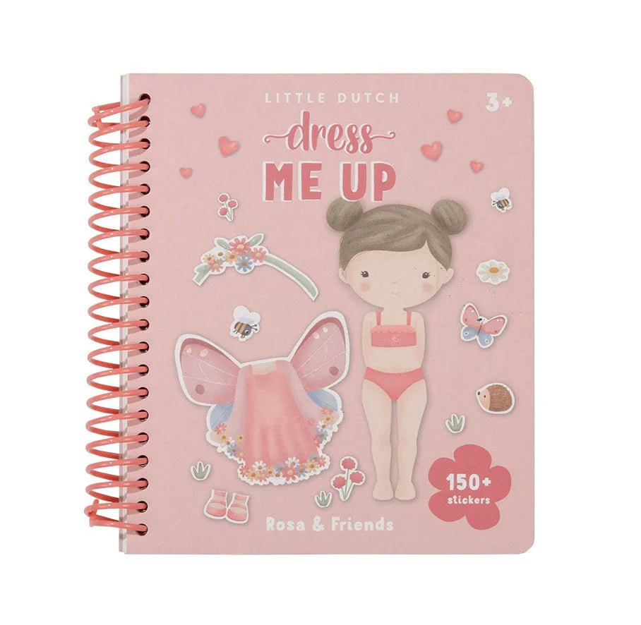 Little Dutch | Aankleed - en stickerboek | Rosa &amp; Friends | 3+ - Kleine Eland