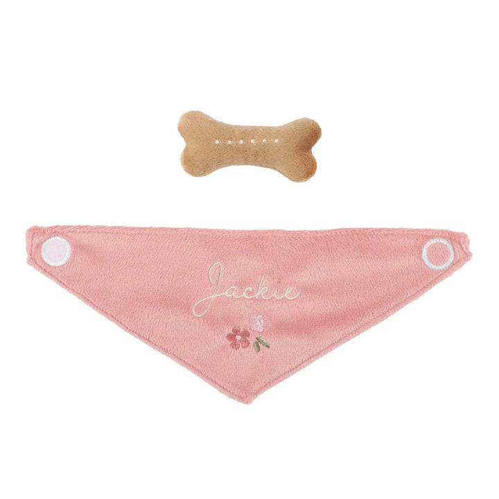 Little Dutch | Hond Jackie met Bot | in Stoffen Tas van 22 cm | 0+ - Kleine Eland