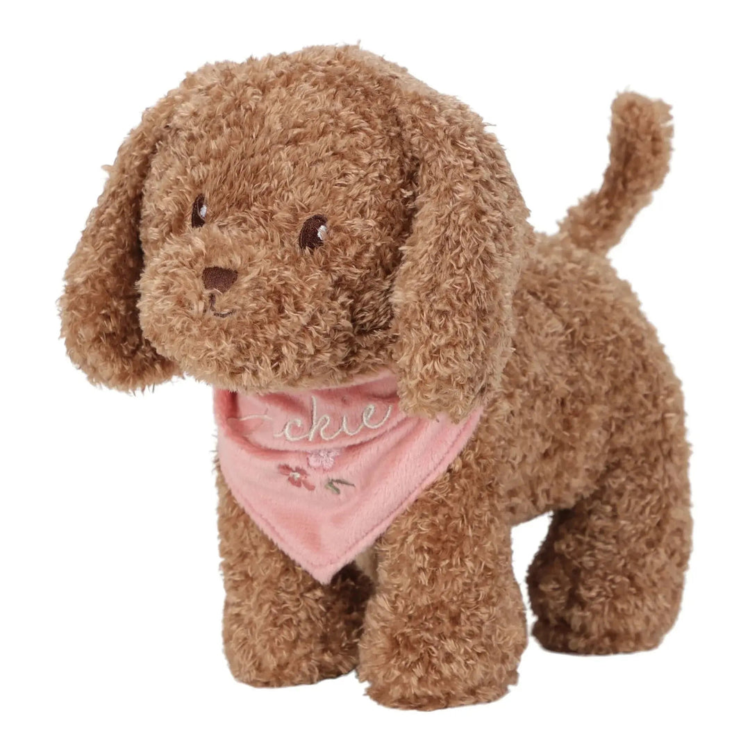 Little Dutch | Hond Jackie met Bot | in Stoffen Tas van 22 cm | 0+ - Kleine Eland