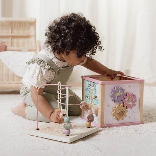 Little Dutch | Houten Activiteiten Kubus | Fairy Garden | 40 cm | +18 mnd - Kleine Eland