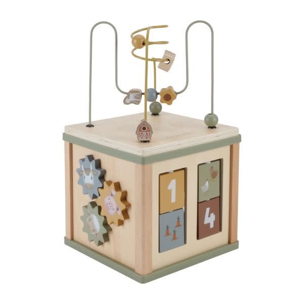 Little Dutch | Houten Activiteiten Kubus | Little Farm | 40 cm | +18 mnd - Kleine Eland