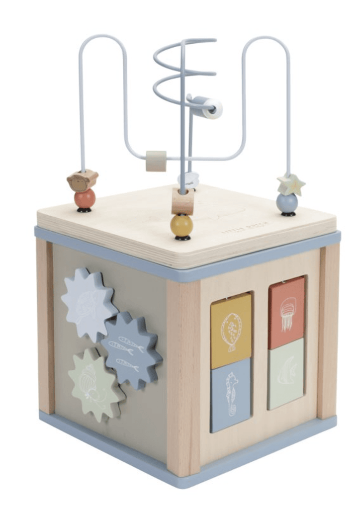 Little Dutch | Houten Activiteiten Kubus | Ocean | 40 cm | +18 mnd - Kleine Eland
