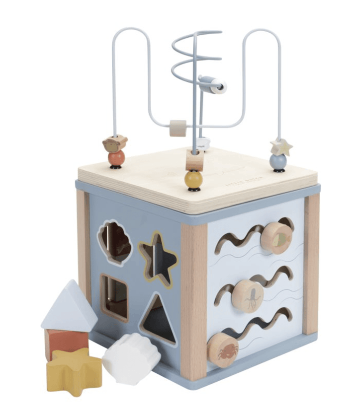 Little Dutch | Houten Activiteiten Kubus | Ocean | 40 cm | +18 mnd - Kleine Eland