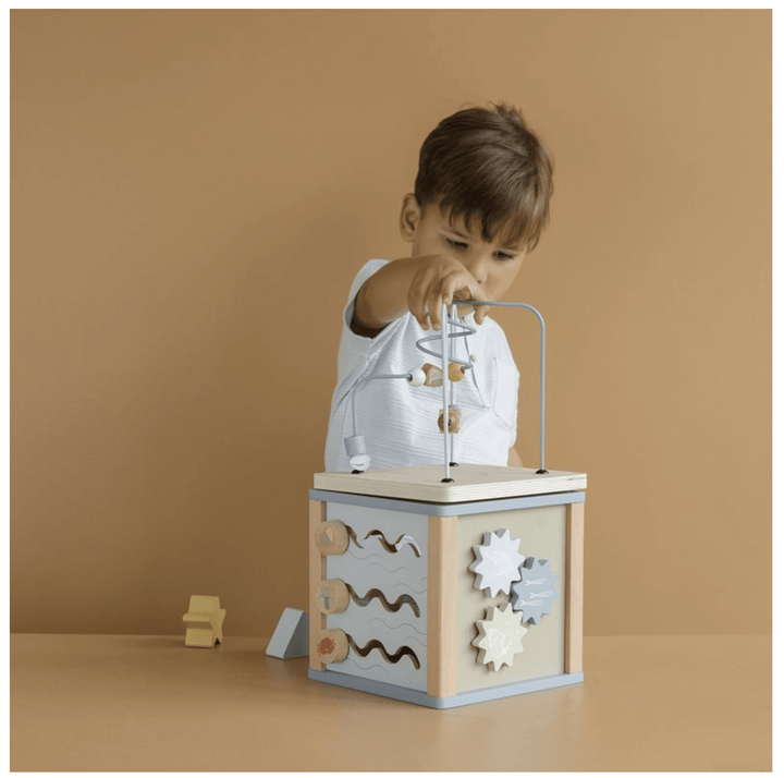 Little Dutch | Houten Activiteiten Kubus | Ocean | 40 cm | +18 mnd - Kleine Eland