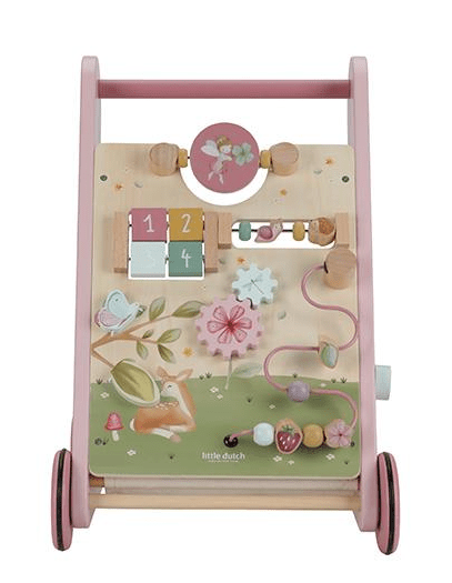 Little Dutch | Houten Activiteiten Loopwagen | Babywalker | Fairy Garden | 1+ - Kleine Eland