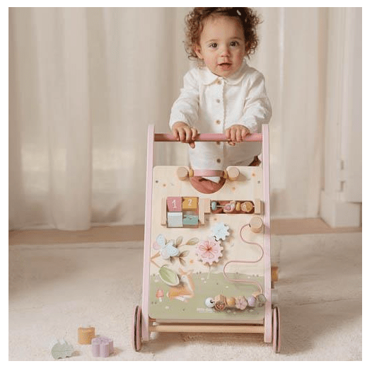 Little Dutch | Houten Activiteiten Loopwagen | Babywalker | Fairy Garden | 1+ - Kleine Eland