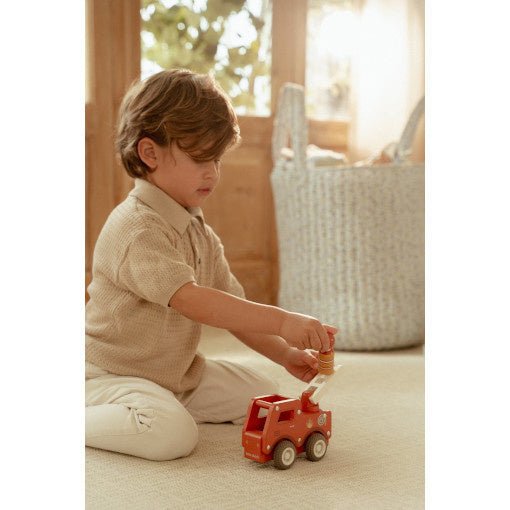 Little Dutch | Houten Brandweerauto | +18 maanden - Kleine Eland