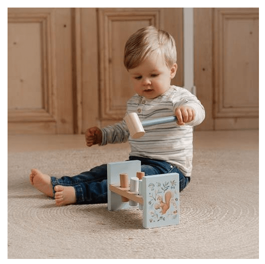 Little Dutch | Houten Hamerbank | Forest Friends | 22 cm | 1+ - Kleine Eland