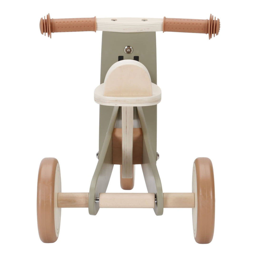 Little Dutch | Houten Loopfiets | Driewieler | Olijfkleur | zithoogte 25 - 29 cm |1+ - Kleine Eland