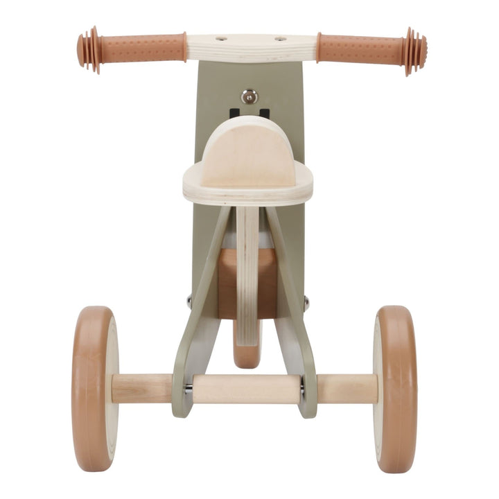 Little Dutch | Houten Loopfiets | Driewieler | Olijfkleur | zithoogte 25 - 29 cm |1+ - Kleine Eland