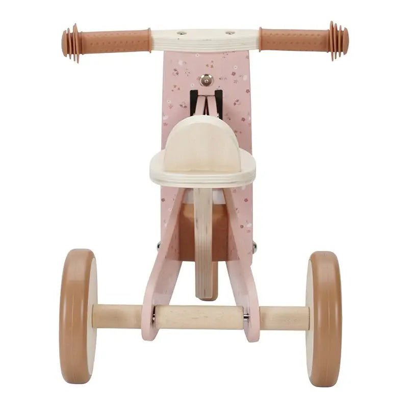 Little Dutch | Houten Loopfiets | Driewieler | Roze | zithoogte 25 - 29 cm |1+ - Kleine Eland