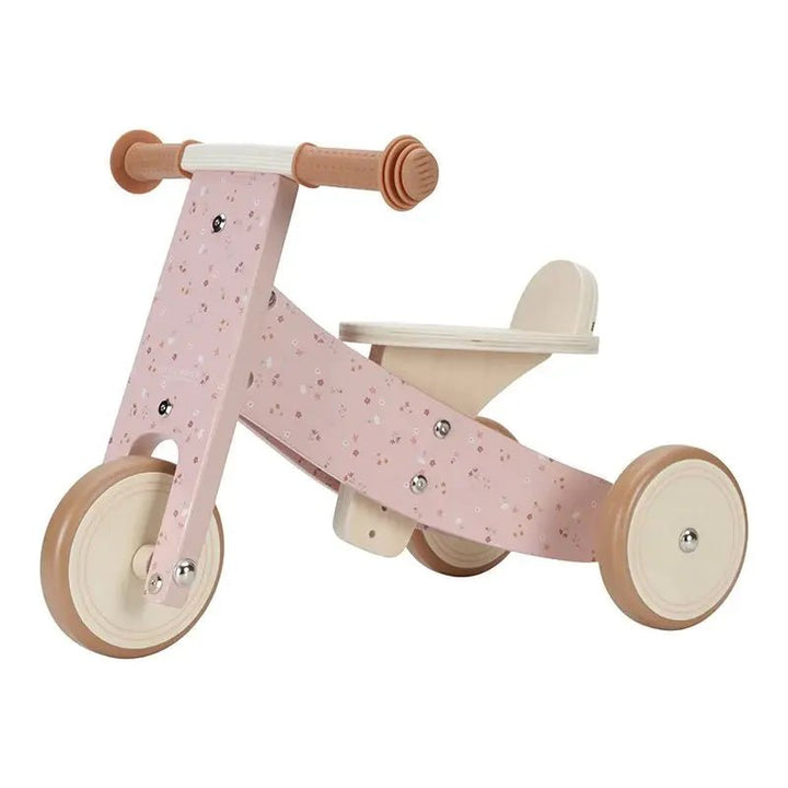 Little Dutch | Houten Loopfiets | Driewieler | Roze | zithoogte 25 - 29 cm |1+ - Kleine Eland