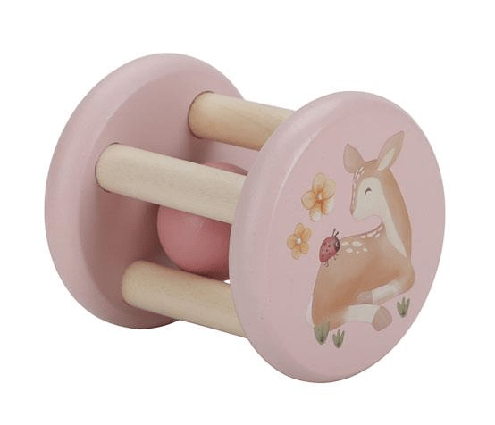 Little Dutch | Houten Rammelaar Roller | Fairy Garden | 7 cm | +3 maanden - Kleine Eland