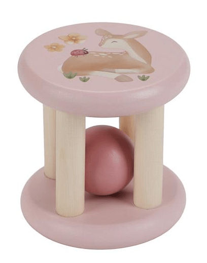 Little Dutch | Houten Rammelaar Roller | Fairy Garden | 7 cm | +3 maanden - Kleine Eland