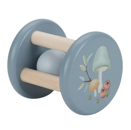 Little Dutch | Houten Rammelaar Roller | Forest Friends | 7 cm | +3 maanden - Kleine Eland