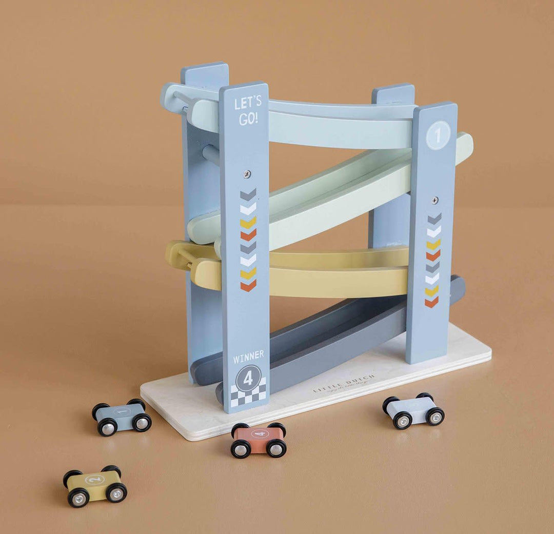Little Dutch | Houten Rollerbaan | Cars | 10 x 28 x 28 cm | + 18 mnd - Kleine Eland
