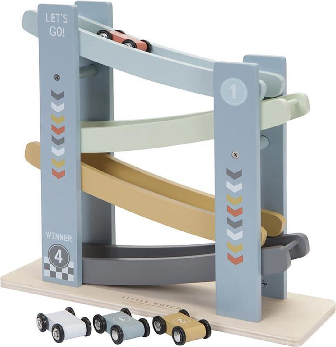 Little Dutch | Houten Rollerbaan | Cars | 10 x 28 x 28 cm | + 18 mnd - Kleine Eland