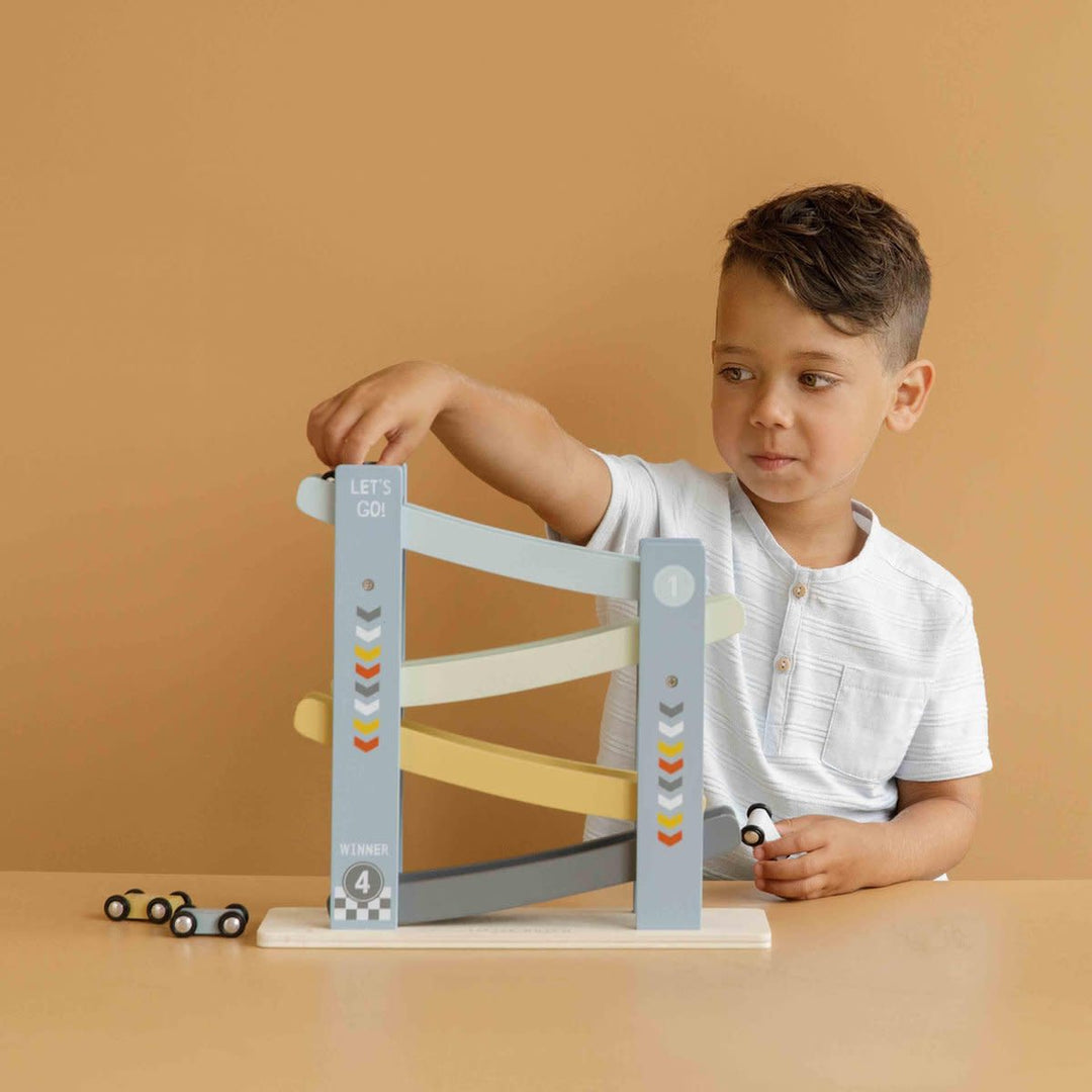 Little Dutch | Houten Rollerbaan | Cars | 10 x 28 x 28 cm | + 18 mnd - Kleine Eland
