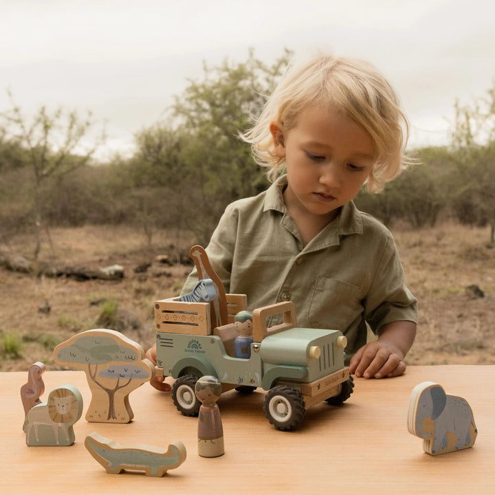 Little Dutch | Houten Safari Auto | +18 maanden - Kleine Eland