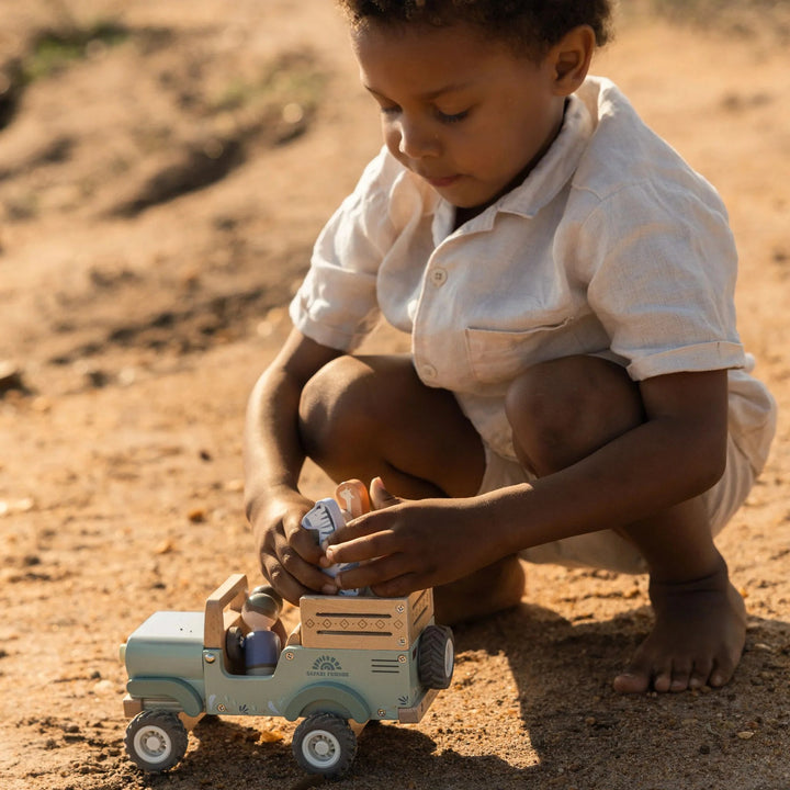 Little Dutch | Houten Safari Auto | +18 maanden - Kleine Eland