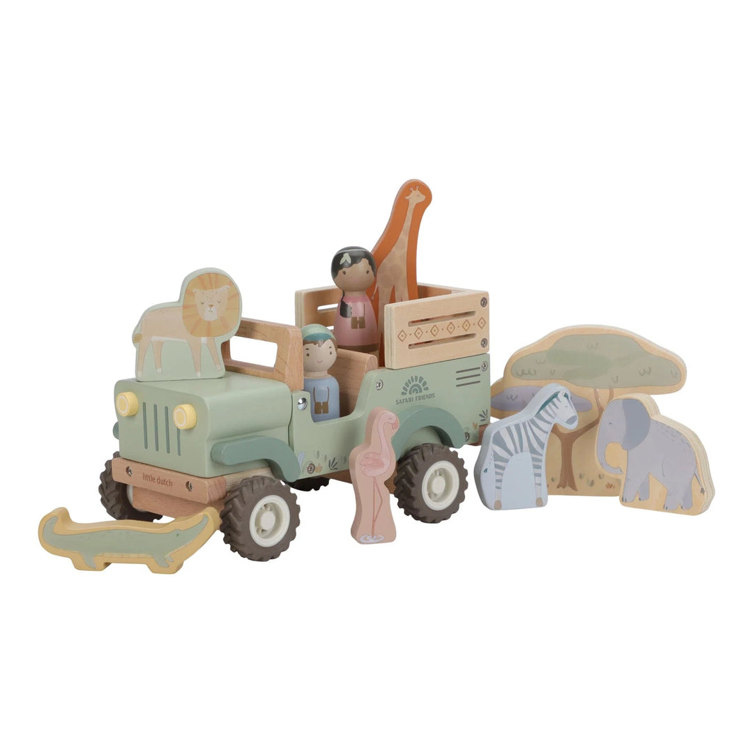 Little Dutch | Houten Safari Auto | +18 maanden - Kleine Eland