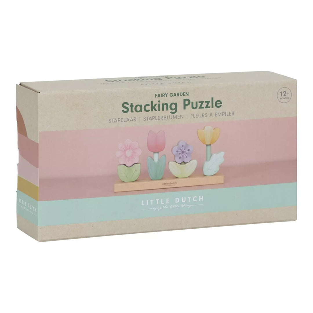 Little Dutch | Houten Stapel Puzzel | Fairy Garden | 24,6 cm | 1+ - Kleine Eland