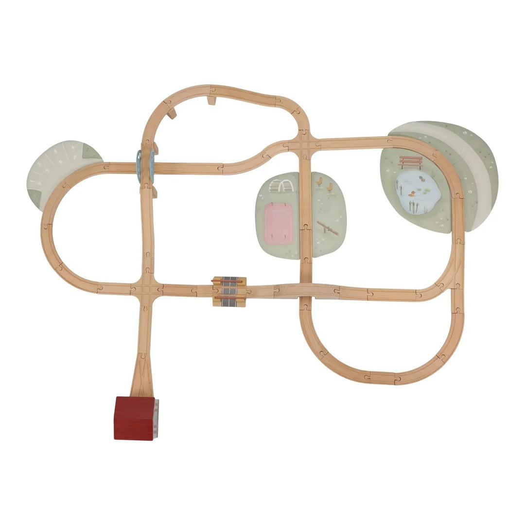Little Dutch | Houten Treinbaan | XL Essentials | 113 delig | 3+ - Kleine Eland