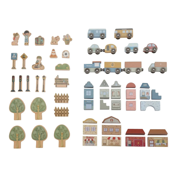 Little Dutch | Houten Treinbaan | XL Essentials | 113 delig | 3+ - Kleine Eland