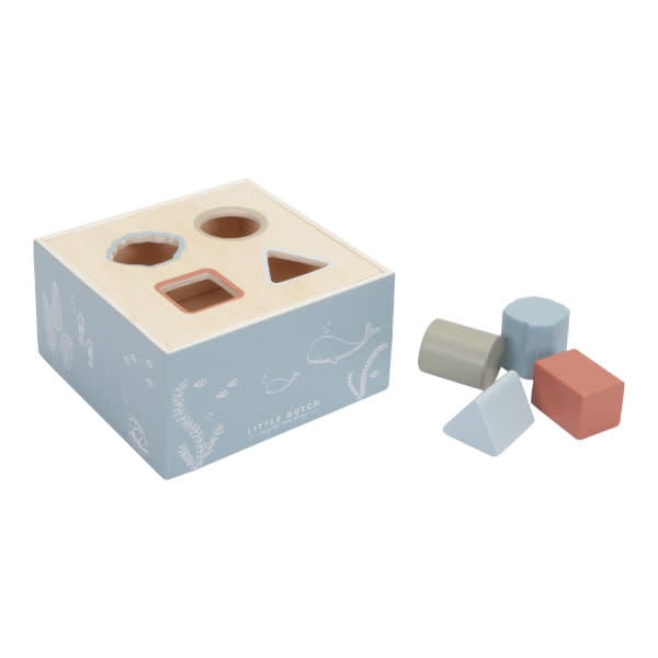 Little Dutch | Houten Vormenstoof | Blauw | 13,7 cm | 1+ - Kleine Eland