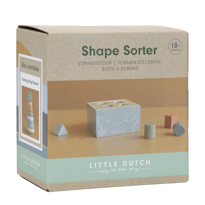 Little Dutch | Houten Vormenstoof | Blauw | 13,7 cm | 1+ - Kleine Eland