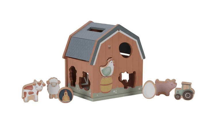 Little Dutch | Houten Vormenstoof | Little Farm | 18,5 x 17 x 5,14 cm | 1+ - Kleine Eland