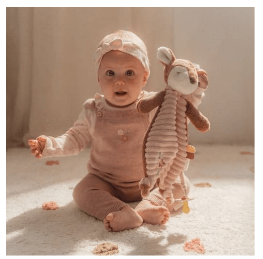 Little Dutch | Knuffeldoek | met Speenhouder | Fairy Garden | Hert | 31 cm | 0+ - Kleine Eland