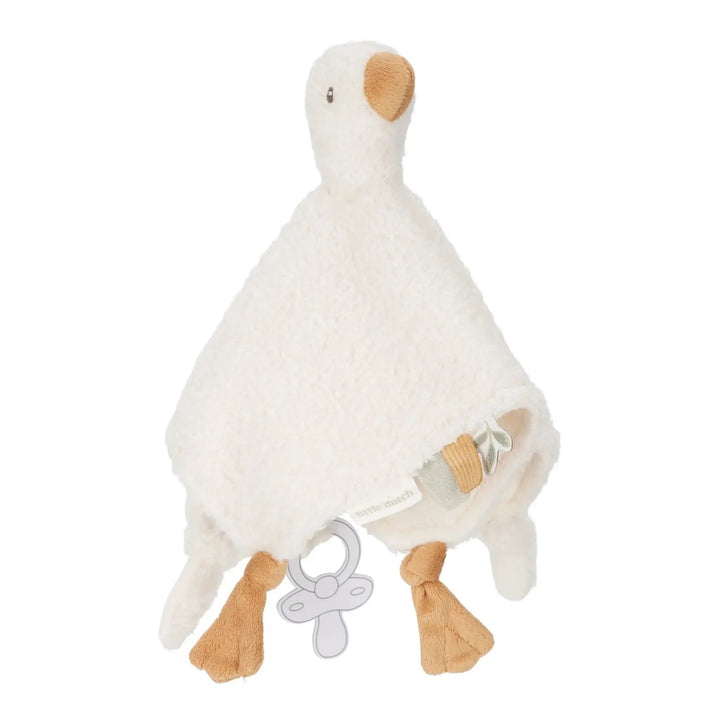 Little Dutch | Knuffeldoek | met Speenhouder | Little Goose | 25 cm | 0+ - Kleine Eland