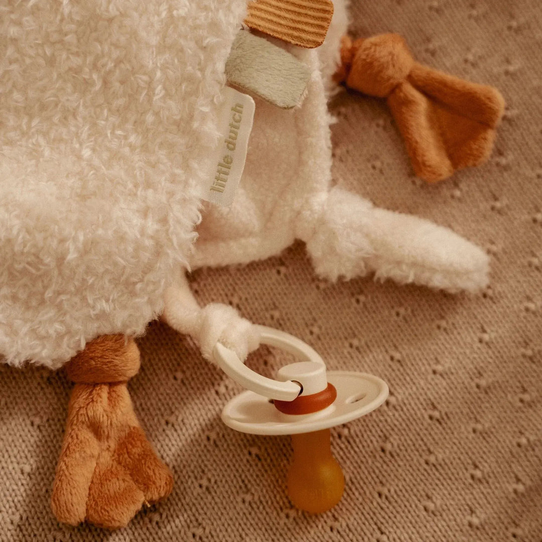 Little Dutch | Knuffeldoek | met Speenhouder | Little Goose | 25 cm | 0+ - Kleine Eland