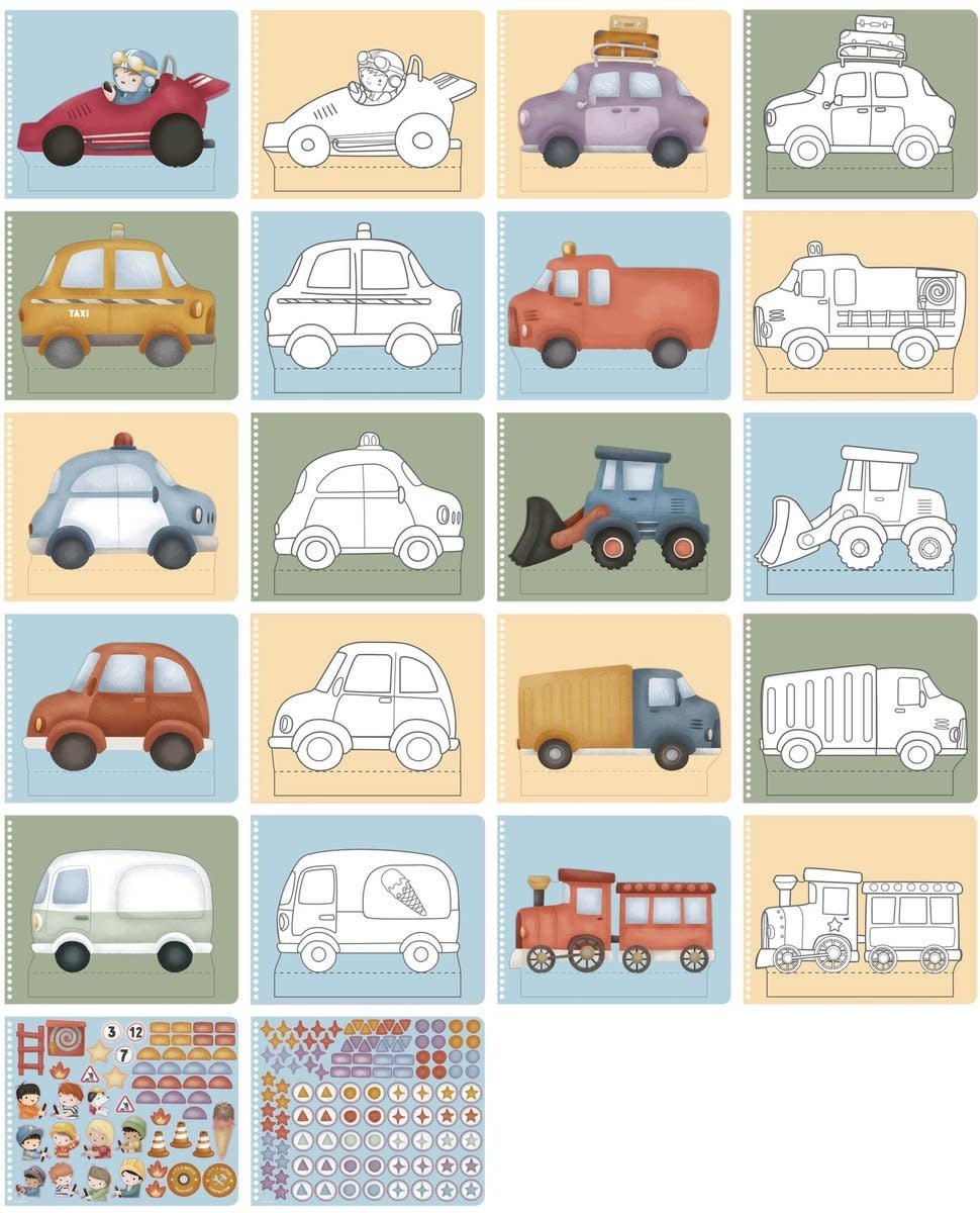 Little Dutch | Knutselboek Jim &amp; Friends | Auto&
