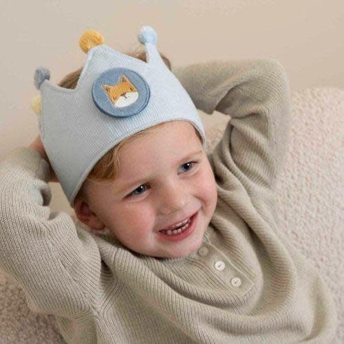 Little Dutch | Kroontje | Verjaardagskroon | Cijfers 1 - 5 jaar | Blauw | 7 delig | 1+ - Kleine Eland