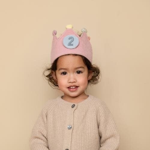 Little Dutch | Kroontje | Verjaardagskroon | Cijfers 1 - 5 jaar | Roze | 7 delig | 1+ - Kleine Eland