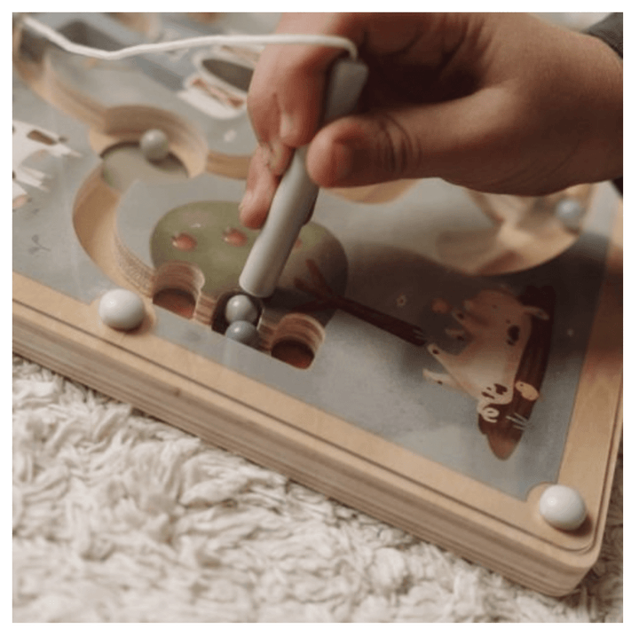 Little Dutch | Magnetisch Houten Doolhof | Little Farm | +18 mnd - Kleine Eland