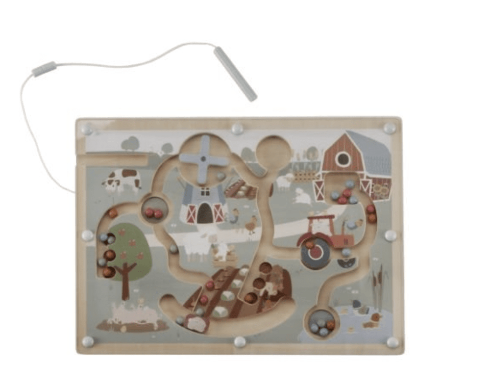 Little Dutch | Magnetisch Houten Doolhof | Little Farm | +18 mnd - Kleine Eland