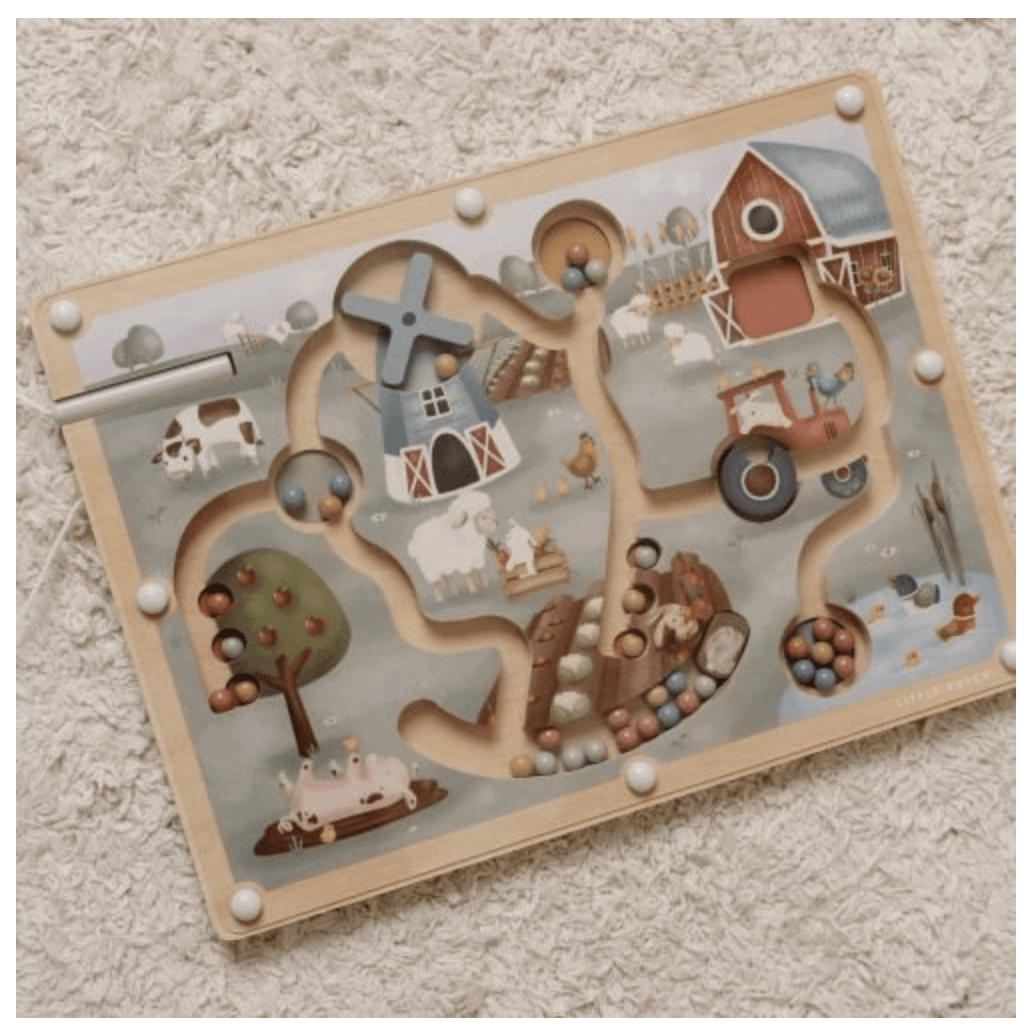 Little Dutch | Magnetisch Houten Doolhof | Little Farm | +18 mnd - Kleine Eland