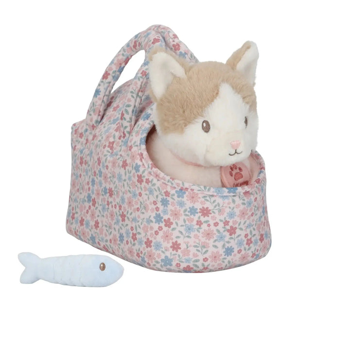 Little Dutch | Poes Marley met Visje | in Stoffen Tas van 22 cm | 0+ - Kleine Eland